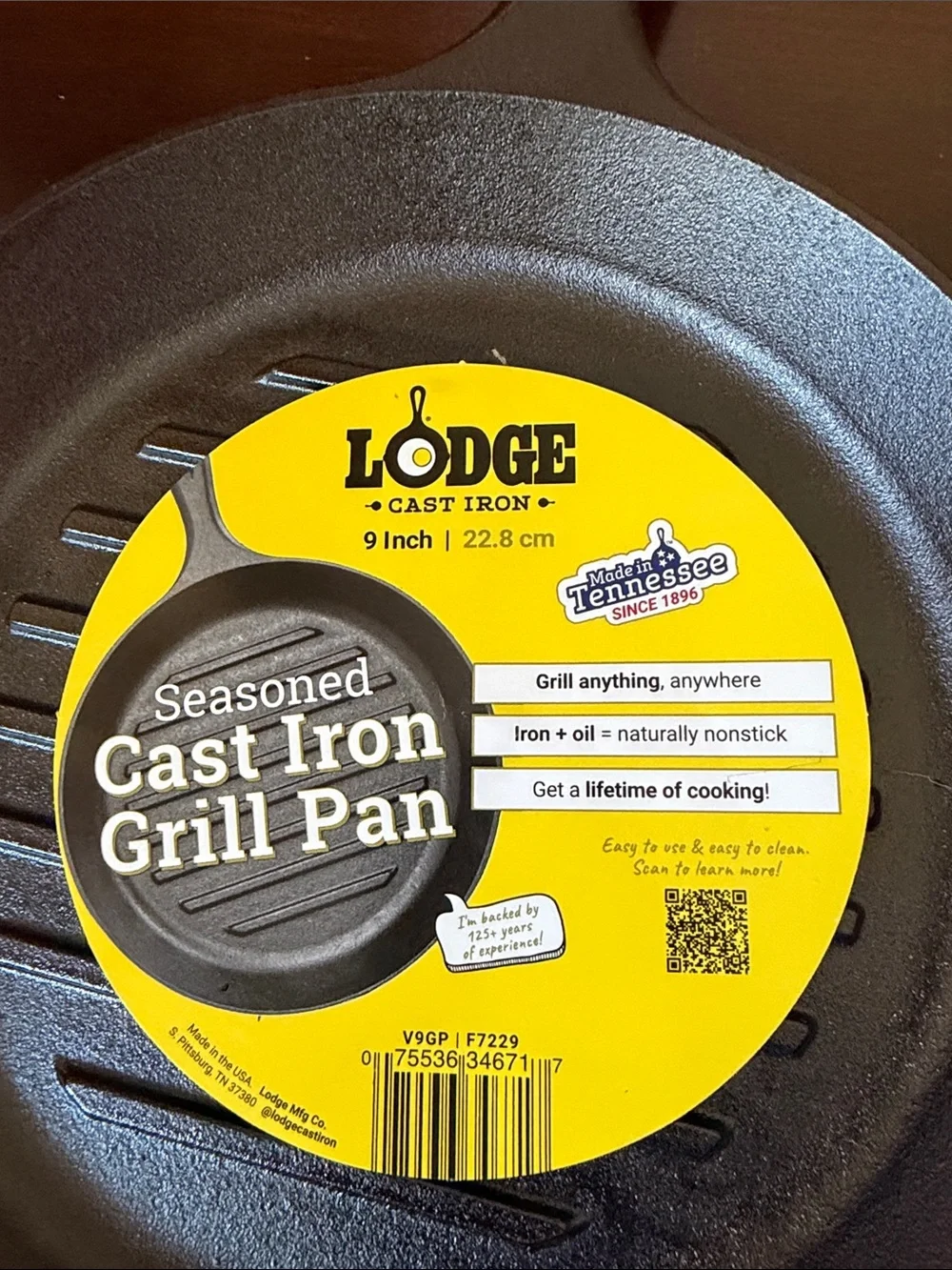 Lodge Seasoned Cast Iron Grill Pan - Black